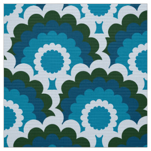 Retro 60s 70s Mod fabric Scallop pattern