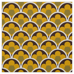 Retro 60s 70s pattern styled fabric