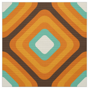 Retro 60s 70s pattern styled fabric