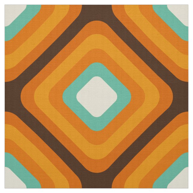Retro 60s 70s pattern styled fabric (Swatch)