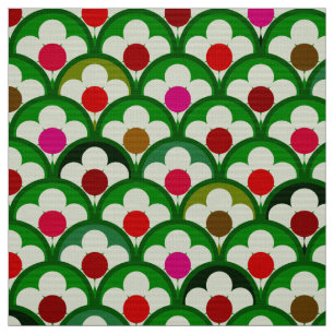 Retro 60s 70s pattern styled fabric