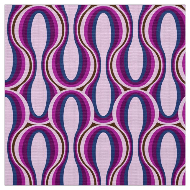 Retro 60s 70s pattern styled fabric (Swatch)