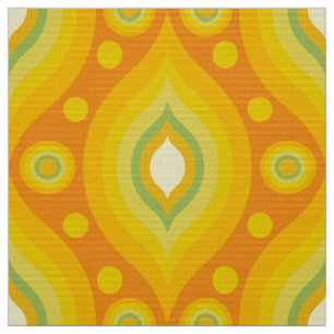 Retro 60s 70s pattern styled fabric
