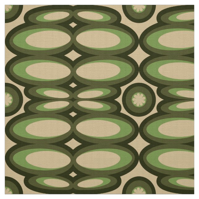 Retro 60s 70s pattern styled fabric (Swatch)