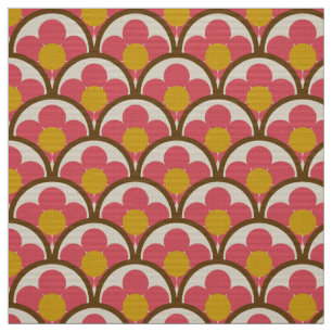 Retro 60s 70s pattern styled fabric