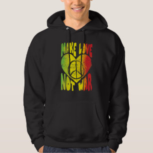 Retro 60s 70s Psychedelic Peace Love Hippie Funky Hoodie