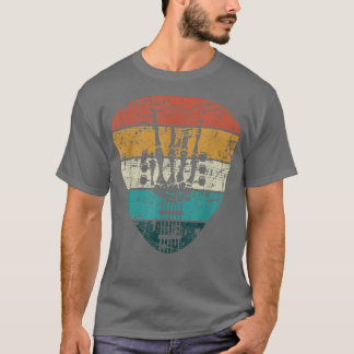Retro 60s 70s Rock and Roll Skeleton Guitar Music T-Shirt
