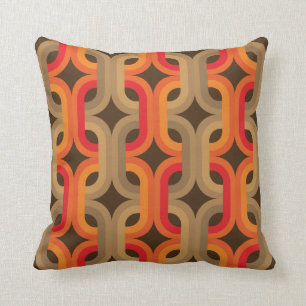 retro 60s 70s style pillow