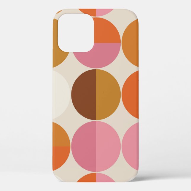 Retro 60s - 70s style with a rainbow hippie sun in Case-Mate iPhone case (Back)