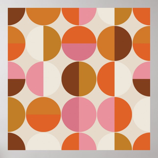 Retro 60s - 70s style with a rainbow hippie sun in poster (Front)