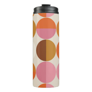 Retro 60s - 70s style with a rainbow hippie sun in thermal tumbler