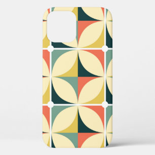 Retro 60's and 70's retro seamless pattern, vintag iPhone 12 case