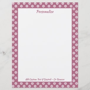 Retro 60s Flower Purple Flower Pattern Personalise