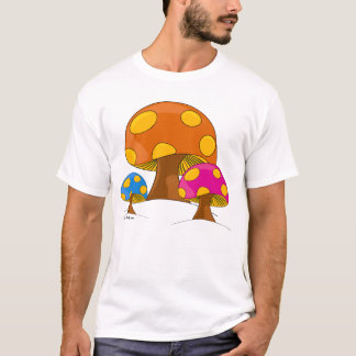Retro 60's Mushroom Ringer T-Shirt