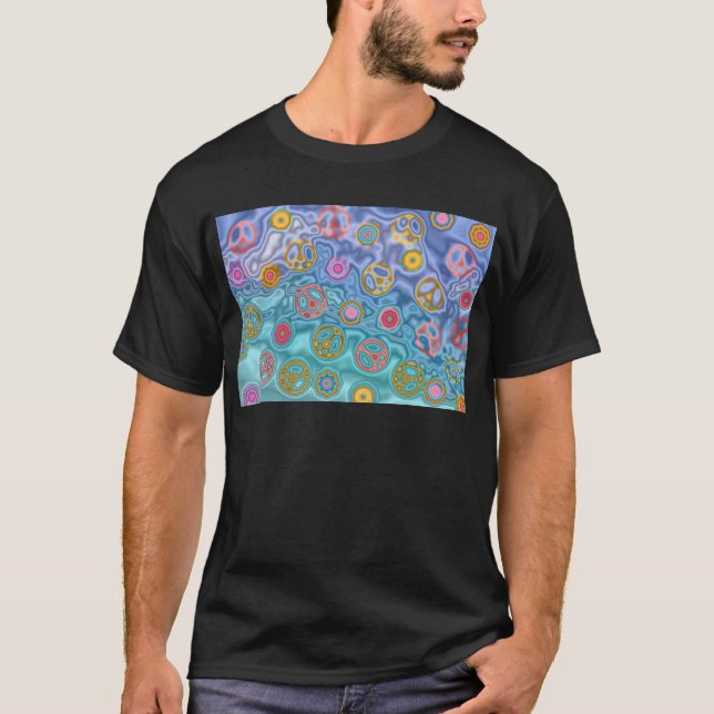 Retro 60s Peaceful Ocean Waves Apparel Gifts T-Shirt (Front)