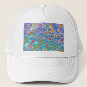 Retro 60s Peaceful Ocean Waves Apparel Gifts Trucker Hat