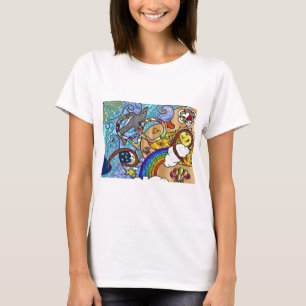 Retro 60s Psychedelic At The Beach Gifts Apparel T-Shirt