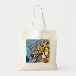 Retro 60s Psychedelic At The Beach Gifts Apparel Tote Bag