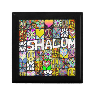 Retro 60s Psychedelic Shalom LOVE Gift Box