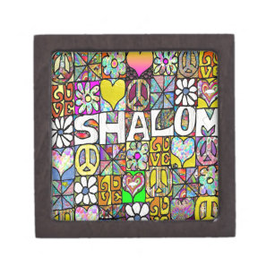 Retro 60s Psychedelic Shalom LOVE Jewellery Box