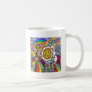 Retro 60s Psychedelic Sunshine Eagle Apparel Gifts Coffee Mug