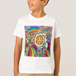 Retro 60s Psychedelic Sunshine Eagle Apparel Gifts T-Shirt