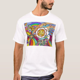 Retro 60s Psychedelic Sunshine Eagle Apparel Gifts T-Shirt