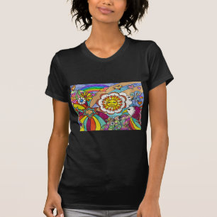 Retro 60s Psychedelic Sunshine Eagle Apparel Gifts T-Shirt