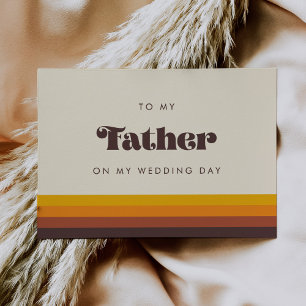 Retro 60s To my father on my wedding day card