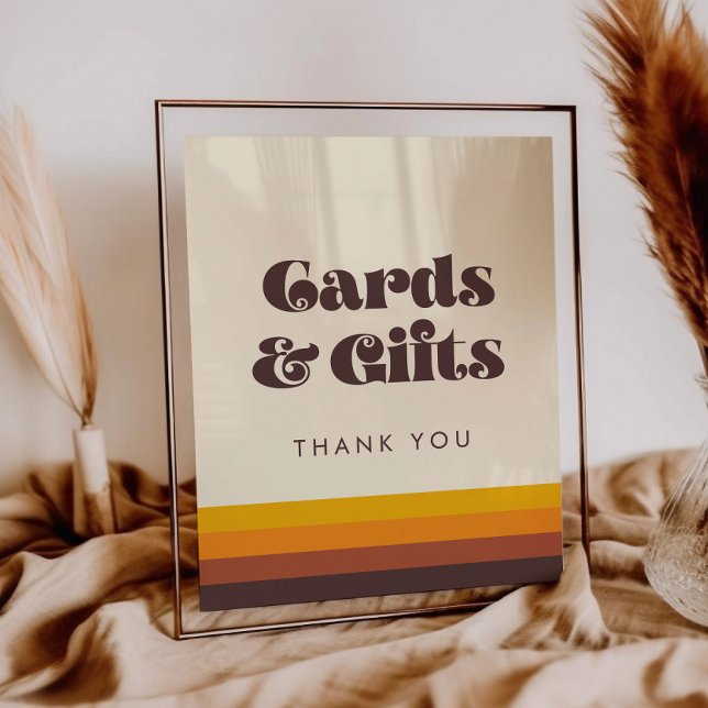 Retro 60s Vintage Cards & Gifts Wedding Sign (Creator Uploaded)