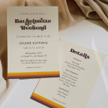 Retro 60s vintage colors Bachelorette Weekend Invitation<br><div class="desc">Choose a retro and vintage for your wedding stationery. Classic yet modern and trendy,  it will suit all your needs. Easily customizable,  you change the text color or the background as you like.</div>