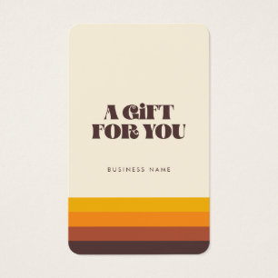 Retro 60s vintage colors gift certificate
