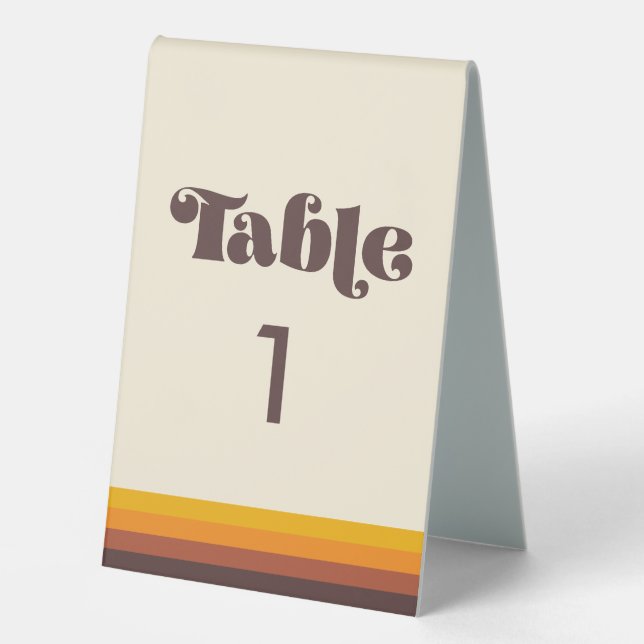 Retro 60s vintage colours number (Front)