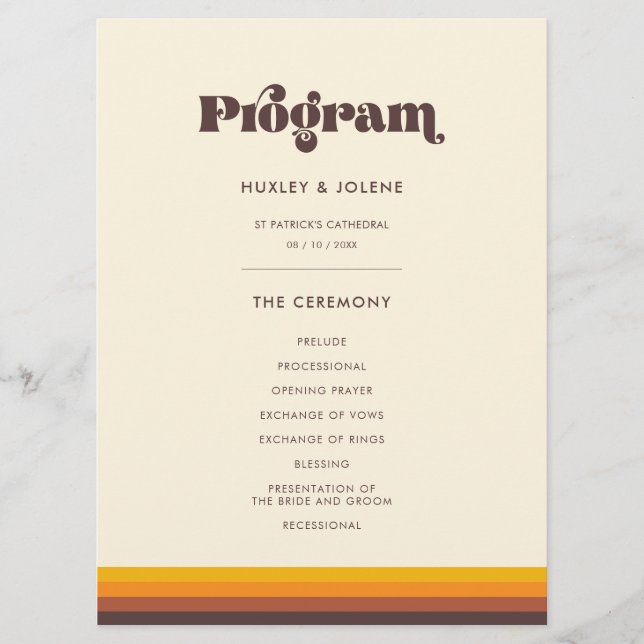 Retro 60s vintage colours programme (Front)