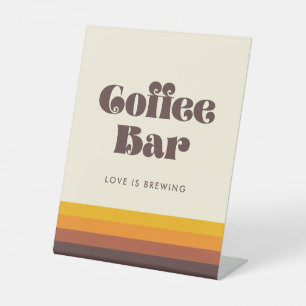 Retro 60s Vintage Mid Century Coffee Bar Pedestal Sign