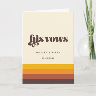 Retro 60s Vintage Mid Century His vows wedding Card