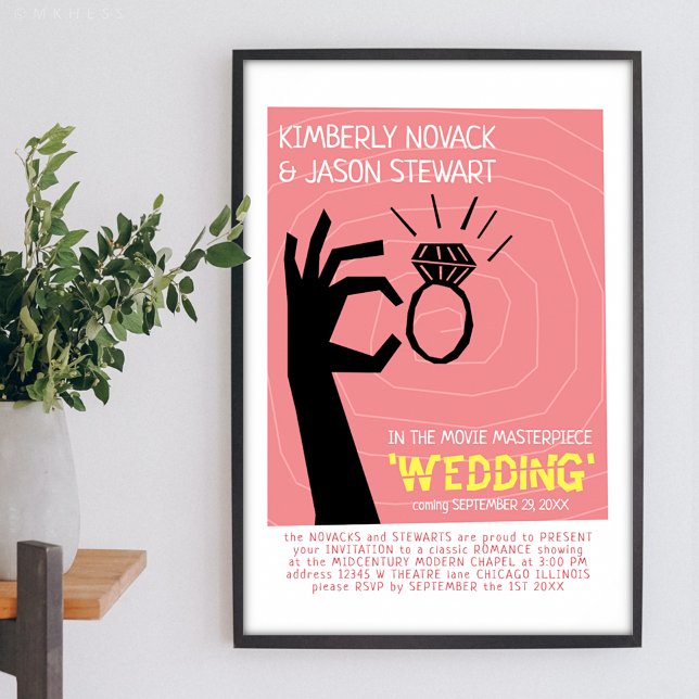 Retro 60s Wedding Mid-Century Modern Movie Poster (Creator Uploaded)