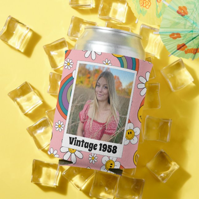 Retro 60th Birthday Vintage 1958 Photo   Can Cooler (In Situ Summer)
