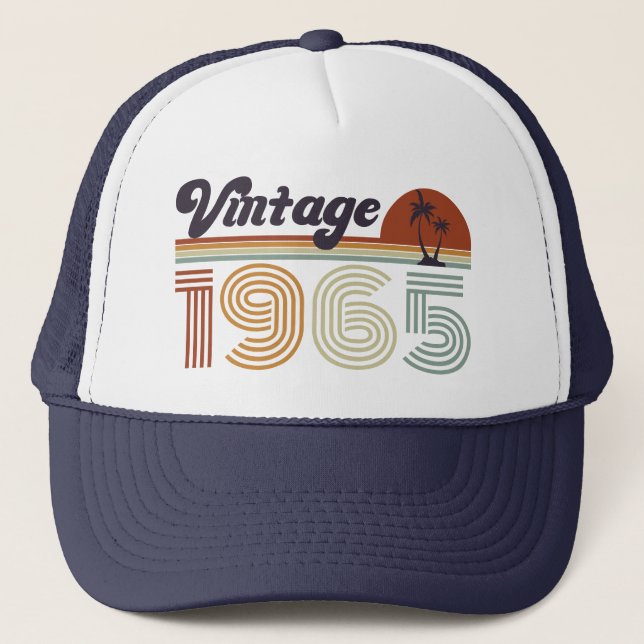 Retro 60th Birthday, Vintage 1965 Trucker Hat (Front)