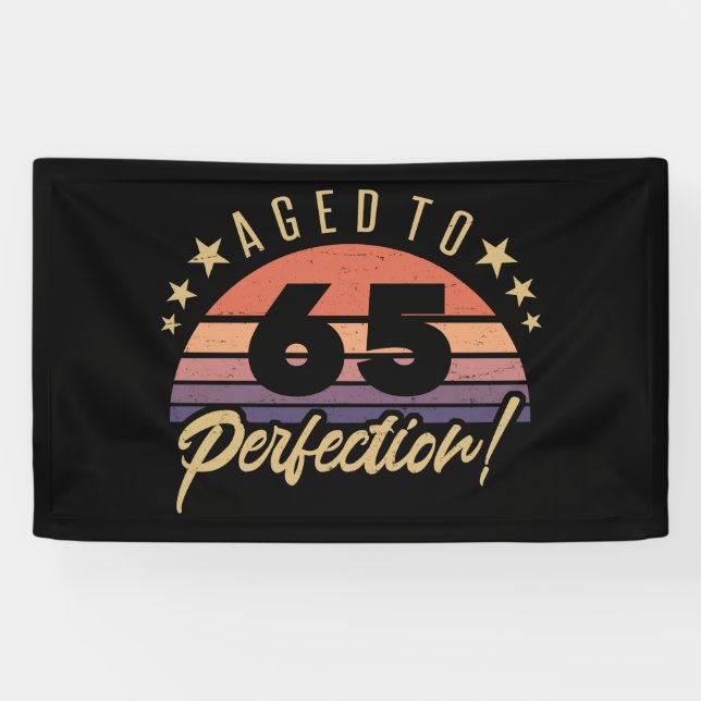 Retro 65th Birthday Humour Banner (Horizontal)