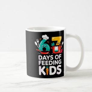 Retro 67 Days Of Feeding Kids Lunch Lady Cafeteria Coffee Mug