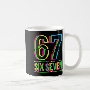 Retro 67 Meme Funny Six Seven Meme 6 7 Meme 6 7  Coffee Mug