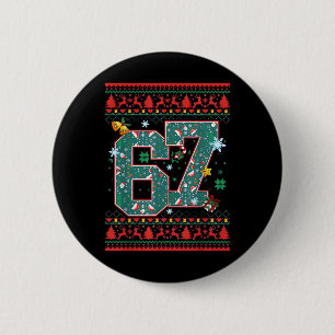 Retro 67 Six Seven Christmas Shirt Meme 6 Cm Round Badge