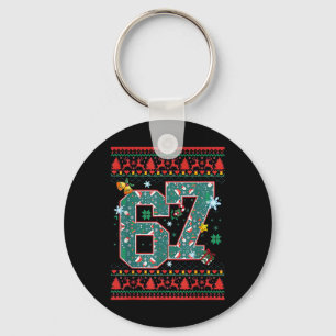 Retro 67 Six Seven Christmas Shirt Meme  Key Ring