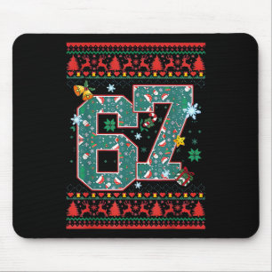 Retro 67 Six Seven Christmas Shirt Meme Mouse Mat