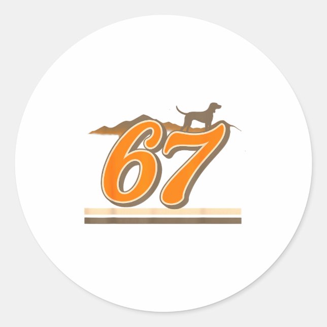 Retro 67 Tennessee Name Funny Tn Dog Gift For Men  Classic Round Sticker (Front)