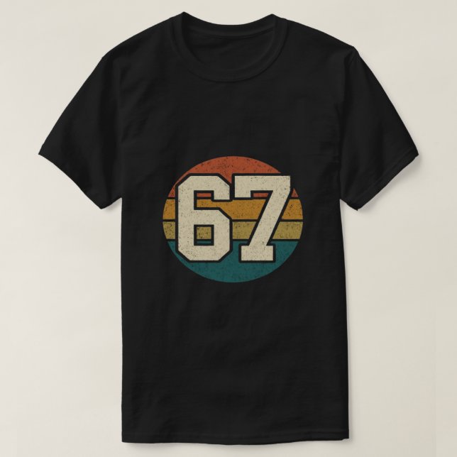 Retro 67 Vintage Distressed Number Shirt (Design Front)