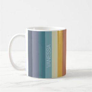 Retro 70s 60s vintage stripe vibe coffee mug