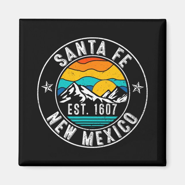 Retro 70s 80s Santa Fe New Mexico Nm  Magnet (Front)