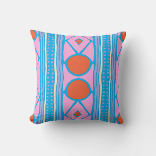 Retro 70s abstract pattern cushion